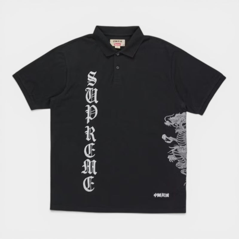 Supreme シュプリーム 2026SS The Great China Wall Dragon Polo ザグレートチャイナウォール ドラゴンポロ ブラック