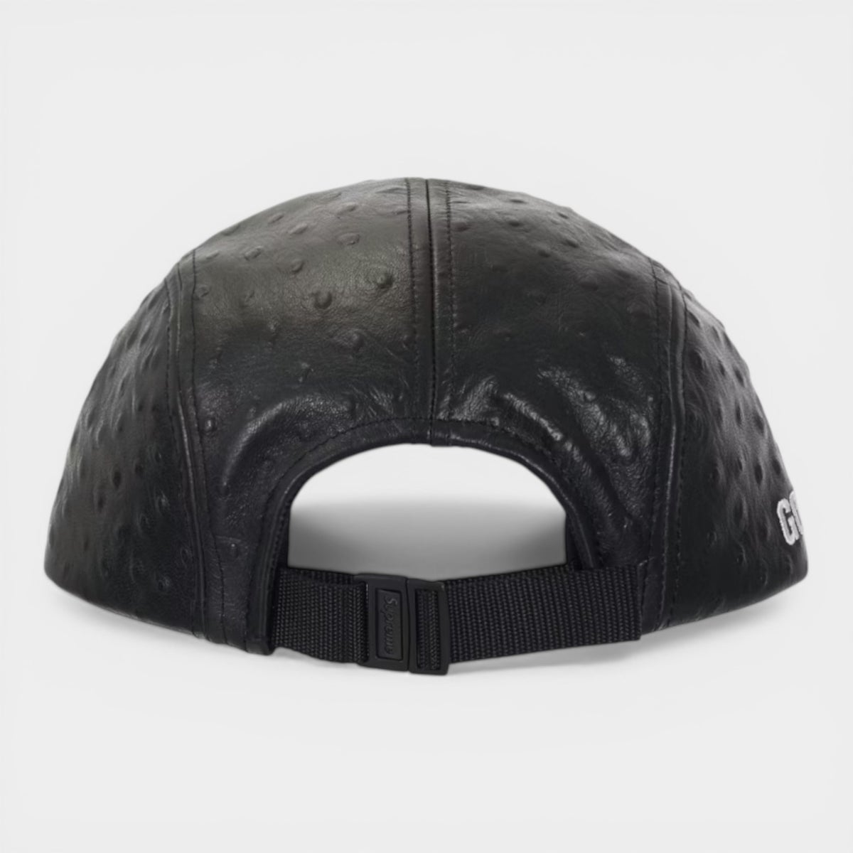 Supreme シュプリーム 2026SS Ostrich Embossed Leather GORE-TEX Camp Cap　オーストリッチエンボス レザーゴアテックス キャンプキャップ　ブラック1