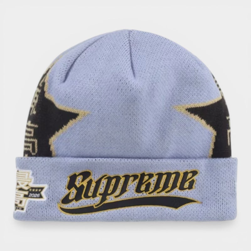 Supreme シュプリーム 2026SS New Era Stars Beanie ニューエラ スタービーニー　ラベンダー