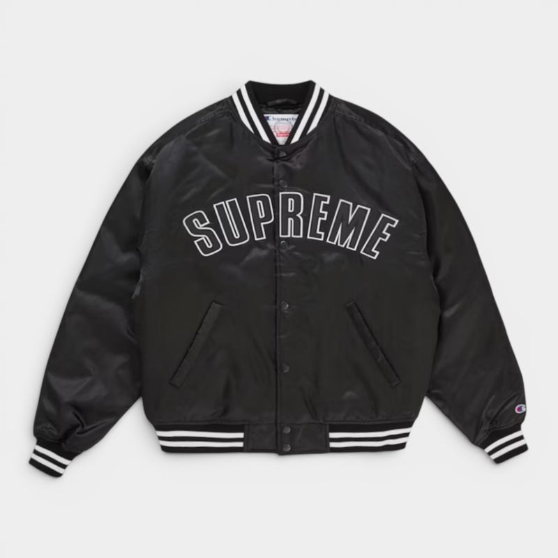Supreme シュプリーム 2026SS Champion Satin Varsity Jacket チャンピオン サテンバーシティジャケット ブラック