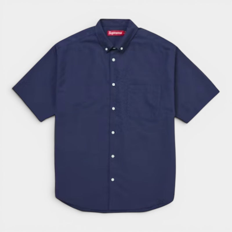 Supreme シュプリーム 2026SS Loose Fit Oxford S/S Shirt ルーズフィット オックスフォードショートスリーブシャツ ネイビー