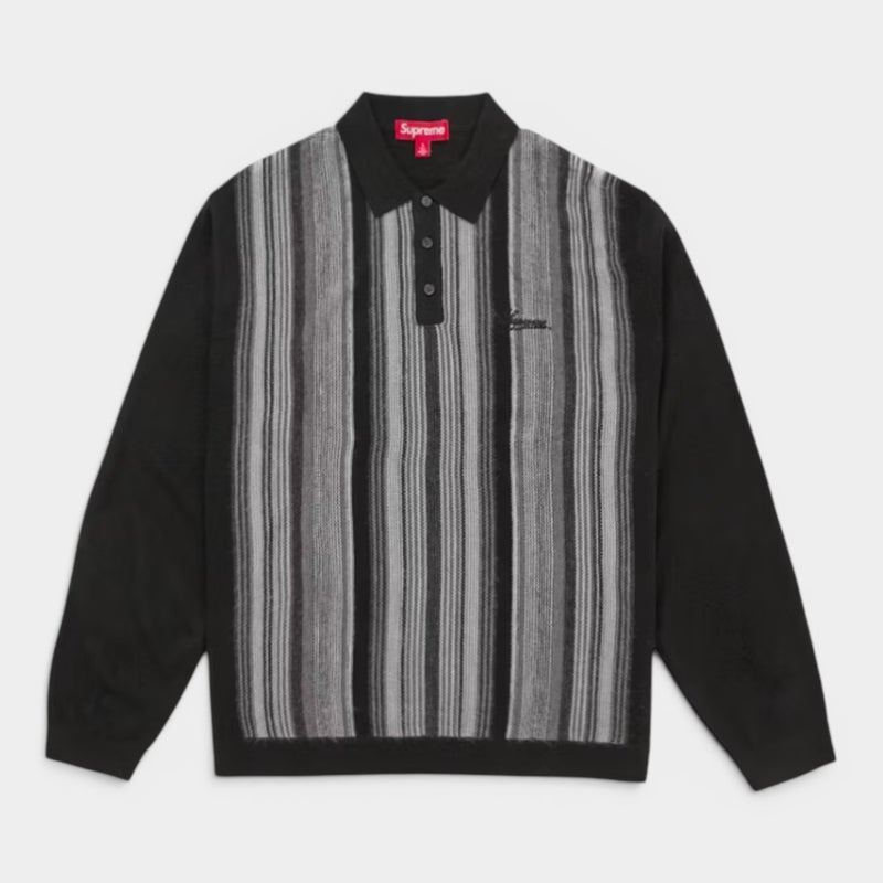Supreme シュプリーム 2026SS Multi Stripe Polo Sweater マルチストライプポロセーター ブラック