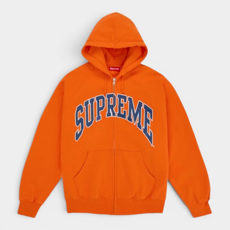 Supreme シュプリーム 2026SS Cracked Raglan Zip Up Hooded Sweatshirt クラックラグラン ジップアップフーデッドスウェットパーカー ダークオレンジ
