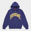 Supreme シュプリーム 2026SS Cracked Raglan Zip Up Hooded Sweatshirt クラックラグラン ジップアップフーデッドスウェットパーカー ウォッシュドネイビー