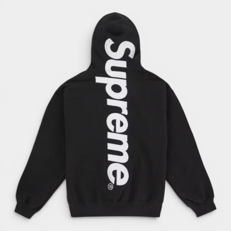  Supreme シュプリーム 2026SS Satin Applique Hooded Sweatshirt　サテンアップリケ フーデッドスウェットパーカー ブラック