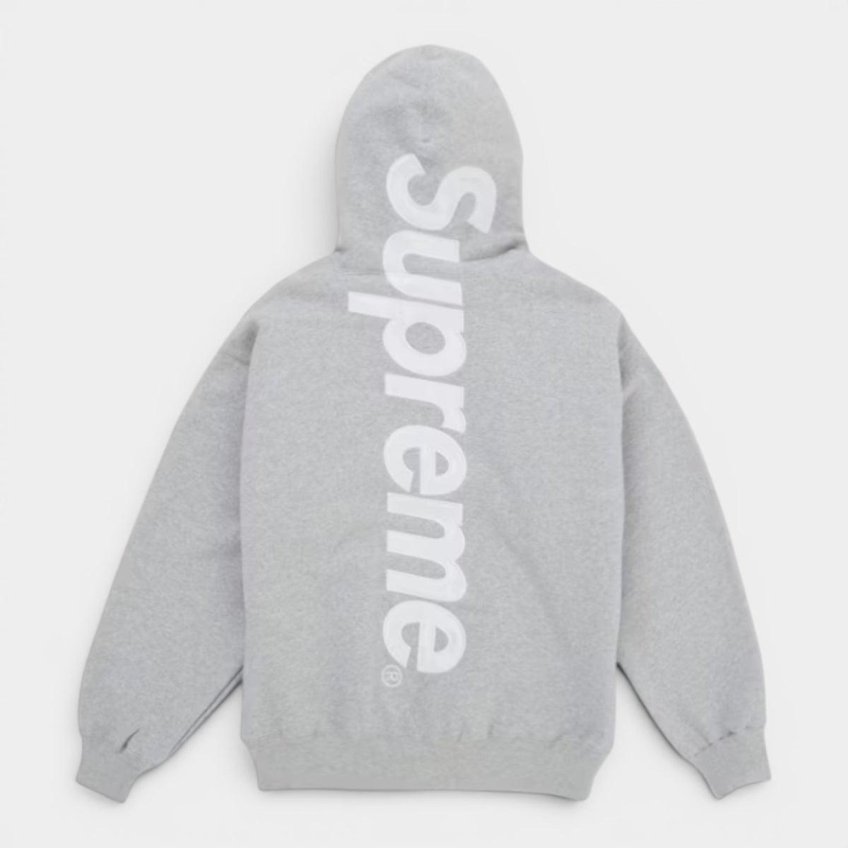 Supreme シュプリーム 2026SS Satin Applique Hooded Sweatshirt　サテンアップリケ フーデッドスウェットパーカー ヘザーグレー