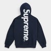 Supreme シュプリーム 2026SS Satin Applique Hooded Sweatshirt　サテンアップリケ フーデッドスウェットパーカー ネイビー