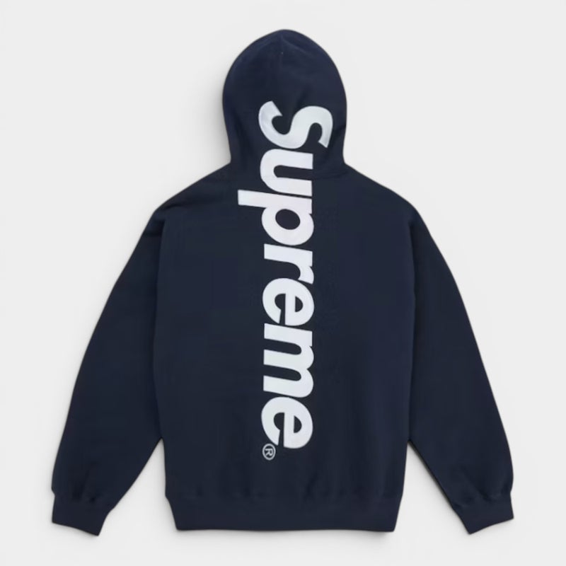 Supreme シュプリーム 2026SS Satin Applique Hooded Sweatshirt　サテンアップリケ フーデッドスウェットパーカー ネイビー
