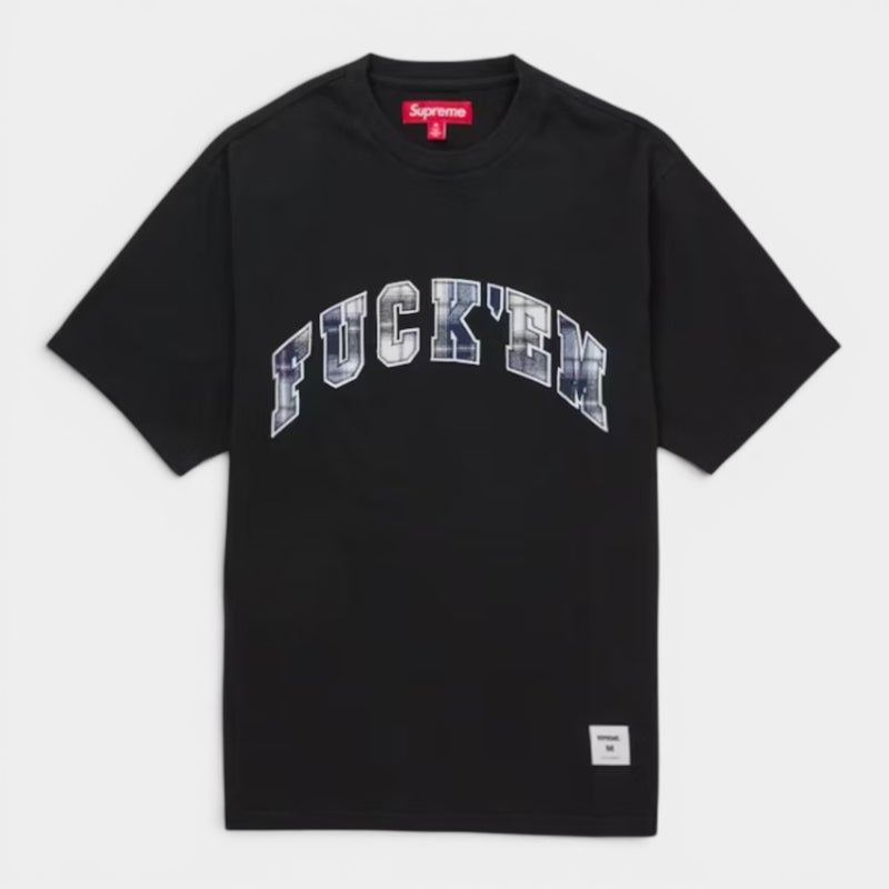 Supreme シュプリーム 2026SS Fuck Em Plaid S/S Top Tシャツ ファックエムプレイド ショートスリーブトップ ブラック