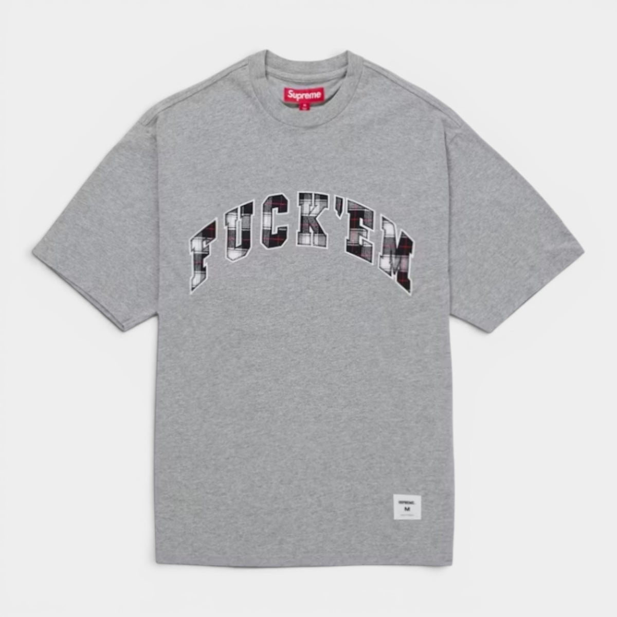 Supreme シュプリーム 2026SS Fuck Em Plaid S/S Top Tシャツ ファックエムプレイド ショートスリーブトップ ヘザーグレー