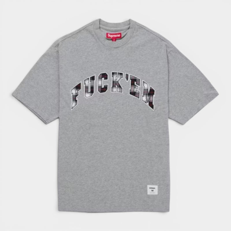 Supreme シュプリーム 2026SS Fuck Em Plaid S/S Top Tシャツ ファックエムプレイド ショートスリーブトップ ヘザーグレー