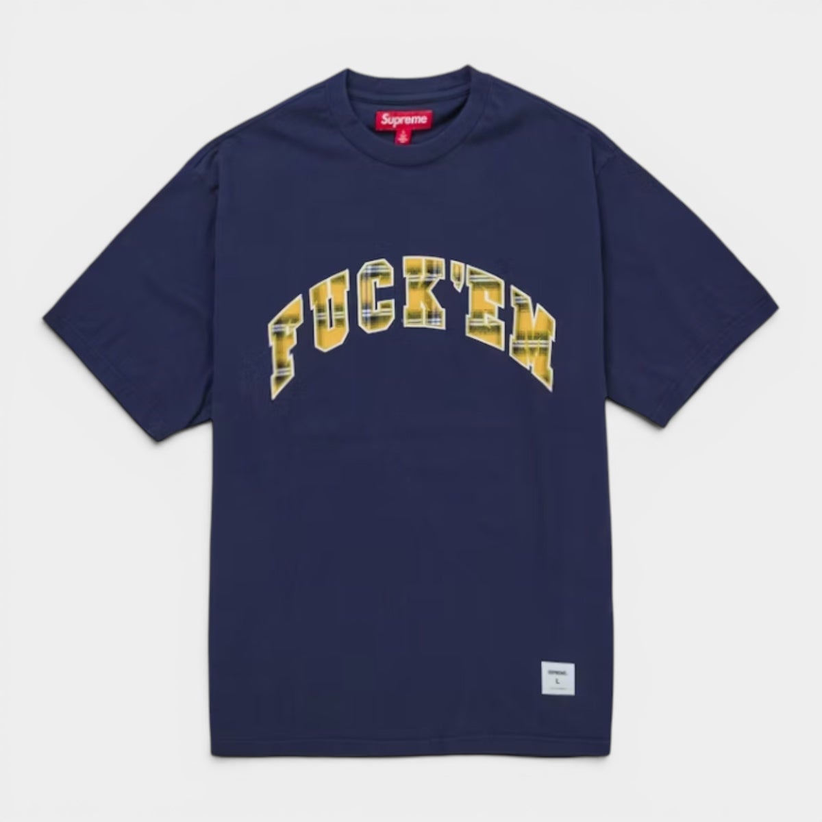Supreme シュプリーム 2026SS Fuck Em Plaid S/S Top Tシャツ ファックエムプレイド ショートスリーブトップ ネイビー