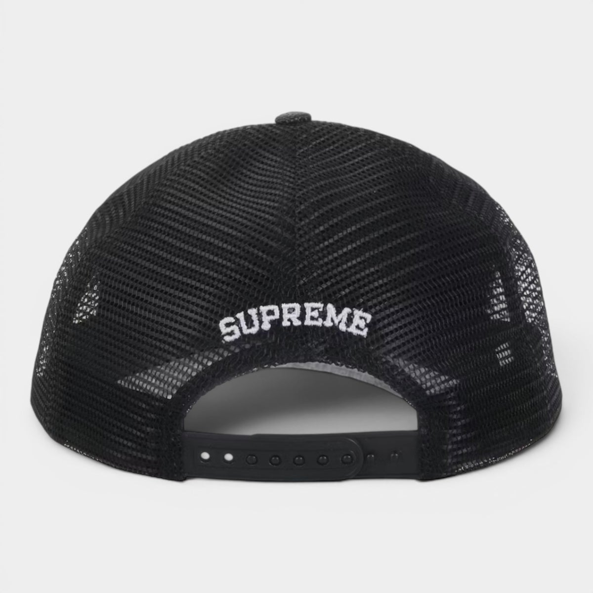 Supreme シュプリーム 2026SS Raffia Mesh Back 5-Panel ラフィアメッシュバック 5パネルキャップ ブラック1