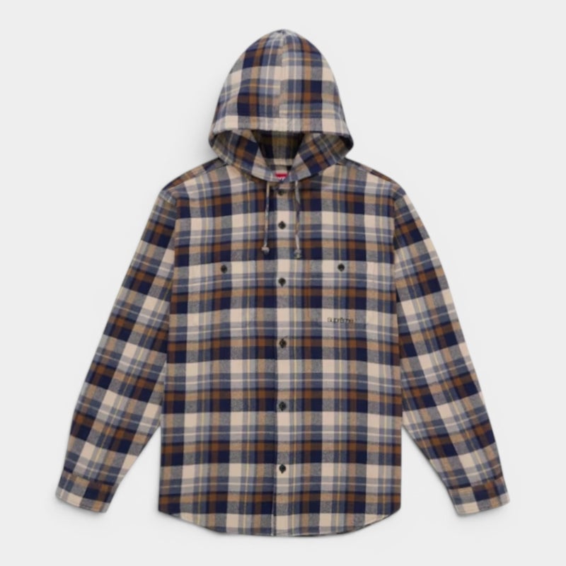  Supreme シュプリーム 2026SS Hooded Flannel Shirt　フーデッド フランネルシャツ　ブラウン