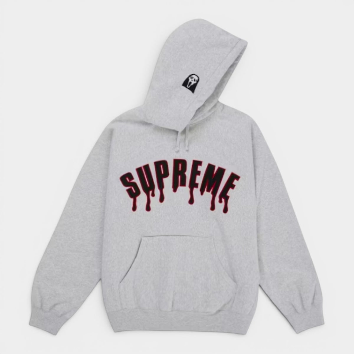 Supreme シュプリーム 2026SS Ghostface Arc Hooded Sweatshirt　ゴーストフェイス アークフーデッドスウェット パーカー アッシュグレー1