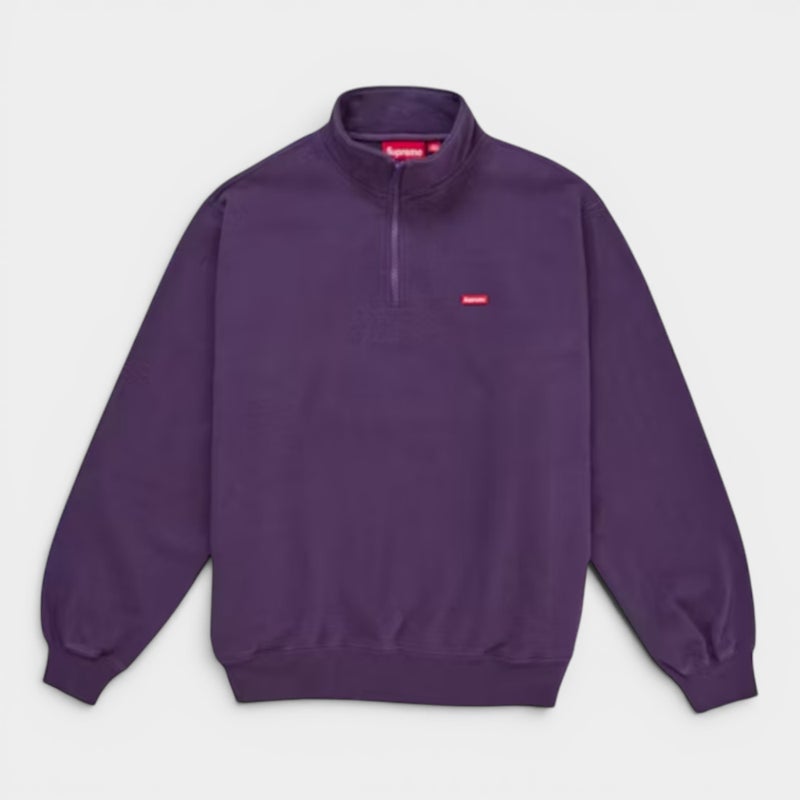 Supreme シュプリーム 2026SS Small Box Half Zip Pullover　スモールボックス ハーフジッププルオーバー　ダークパープル