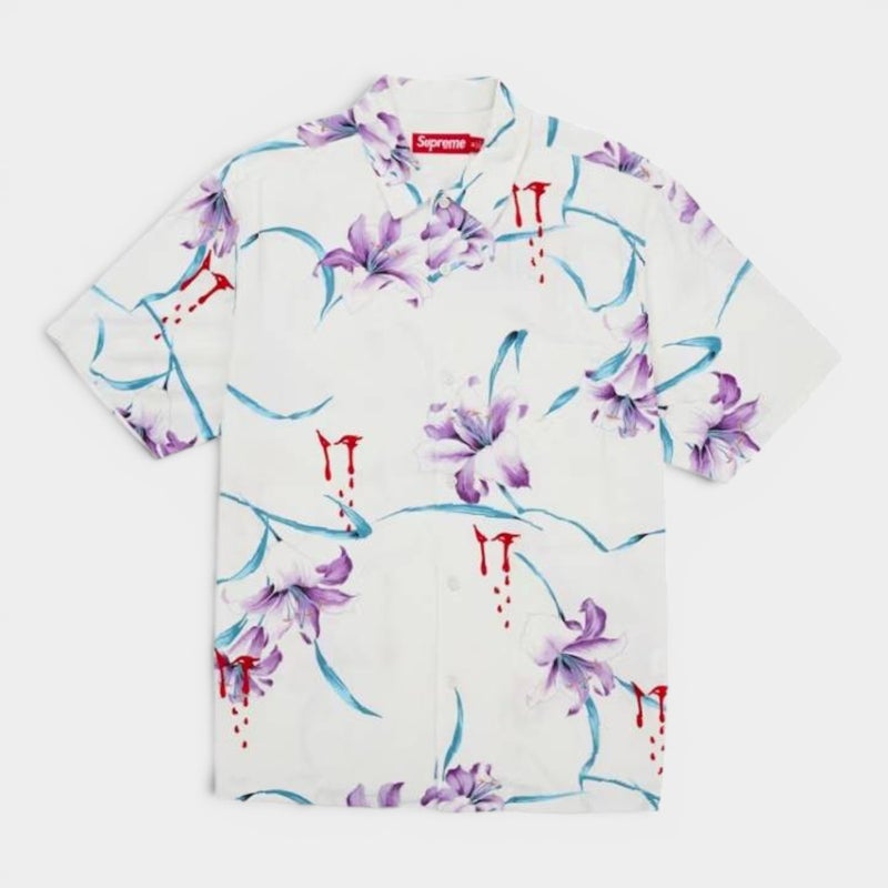 Supreme シュプリーム 2026SS AOI Lilies S/S Shirt AOI(蒼産業) リリーズ ショートスリーブシャツ ホワイト