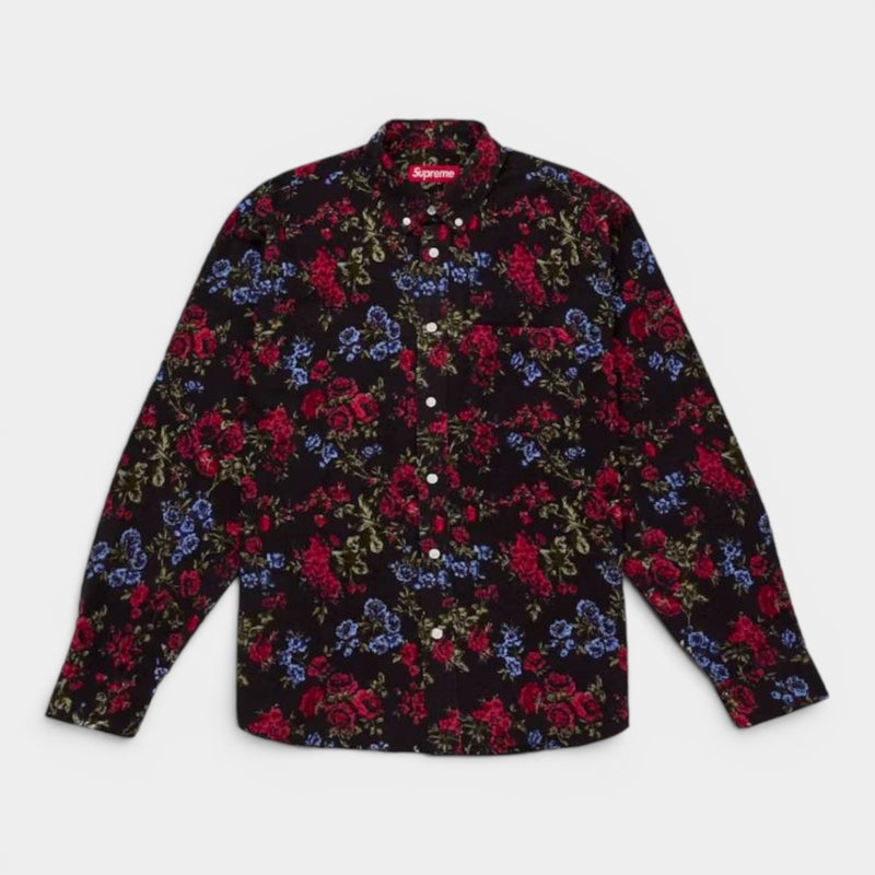 Supreme シュプリーム 2026SS Floral Flannel Shirt フローラル フランネルシャツ　ブラック