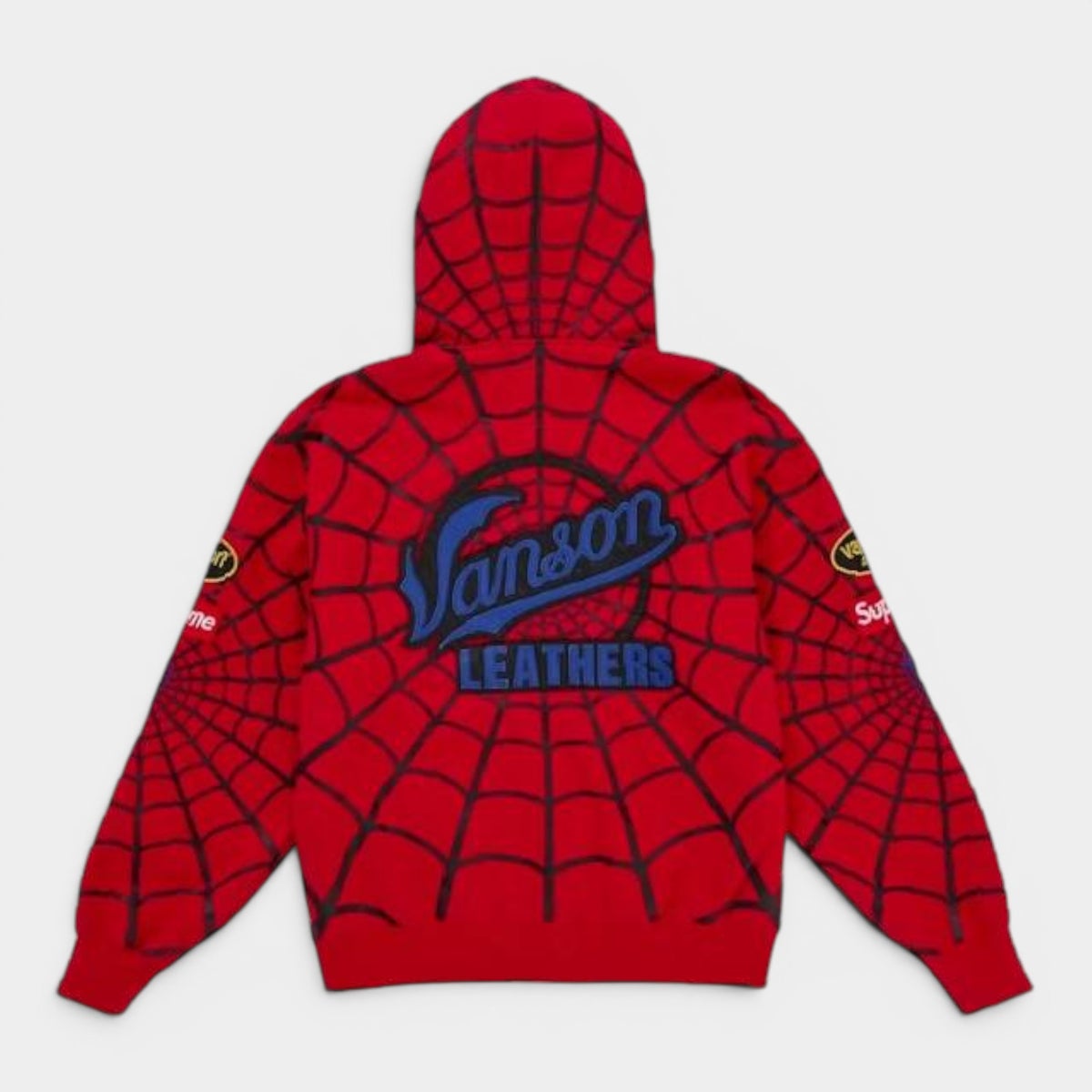  Supreme シュプリーム 2026SS Vanson Leathers Spider-Man Zip Up Hooded Sweatshirt　バンソンレザーズ スパイダーマンジップアップフーデッド スウェットパーカー レッド1