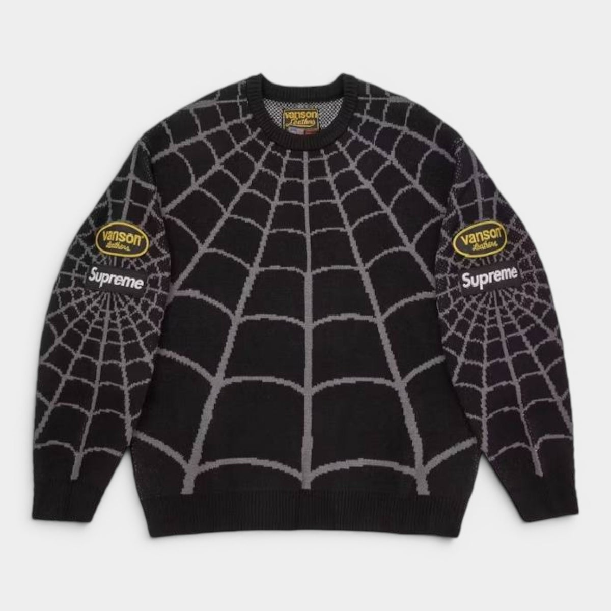  Supreme シュプリーム 2026SS Vanson Leathers Spider-Man Sweater　バンソンレザーズ スパイダーマンセーター　ブラック1