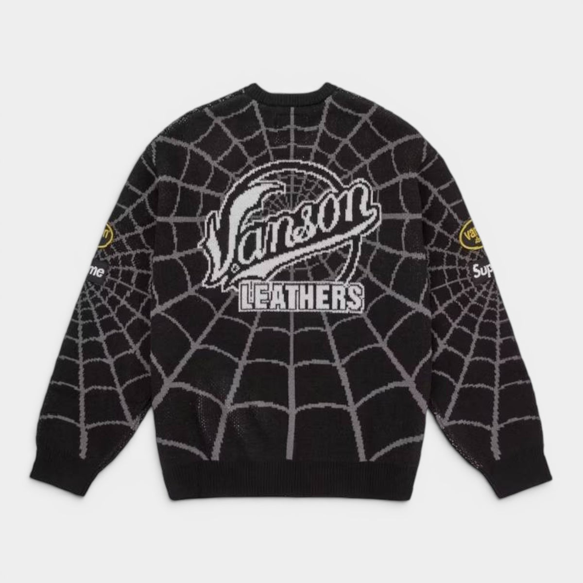  Supreme シュプリーム 2026SS Vanson Leathers Spider-Man Sweater　バンソンレザーズ スパイダーマンセーター　ブラック2