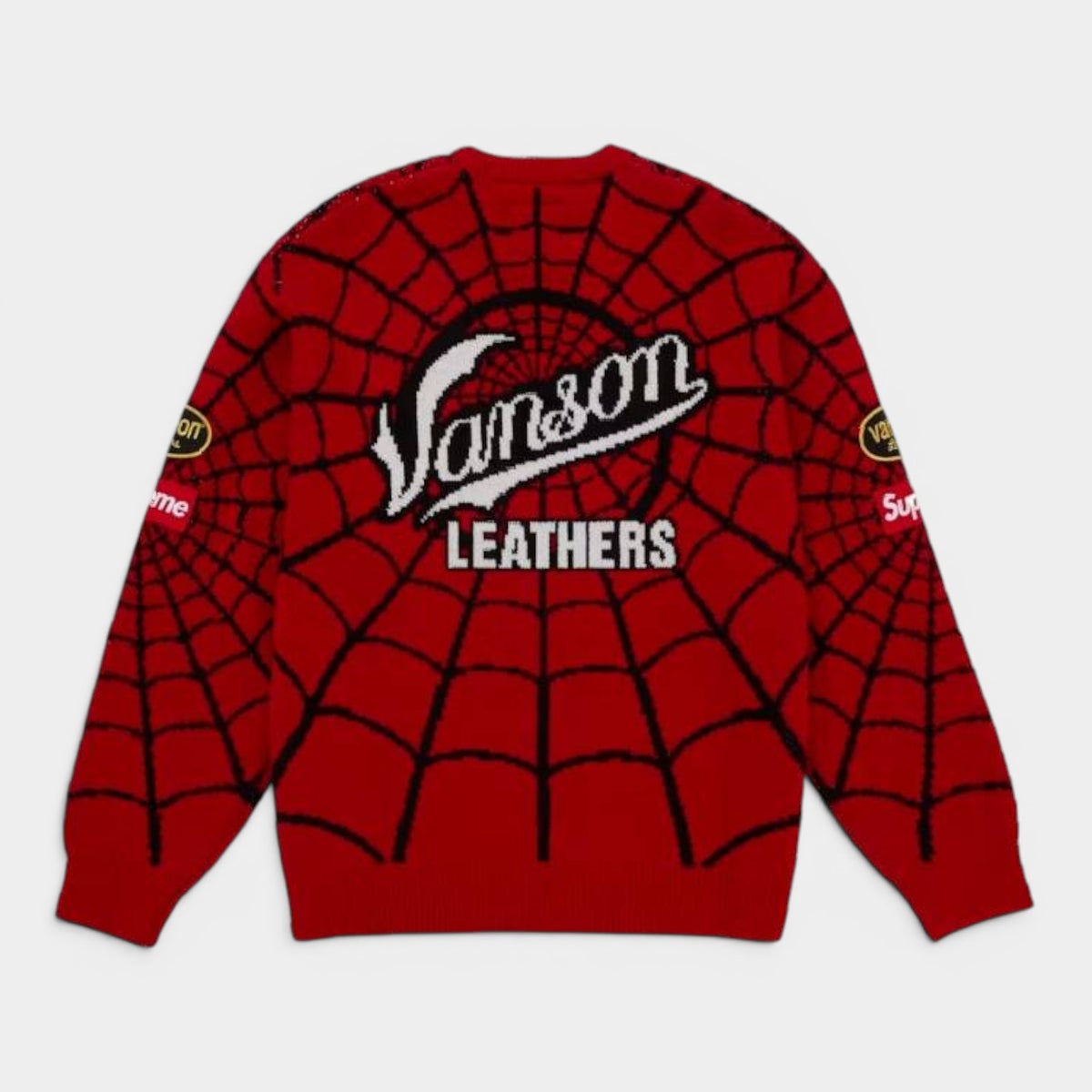  Supreme シュプリーム 2026SS Vanson Leathers Spider-Man Sweater　バンソンレザーズ スパイダーマンセーター　レッド1