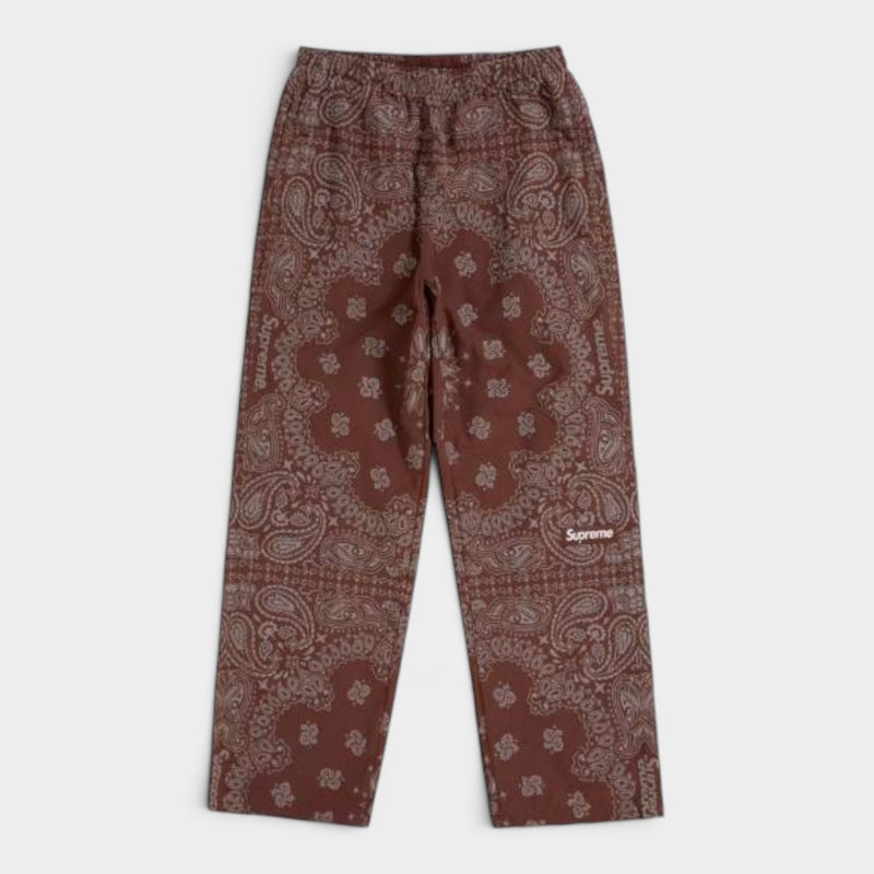 Supreme シュプリーム 2026SS Reflective Bandana Track Pant　リフレクティブバンダナトラックパンツ　ブラウン