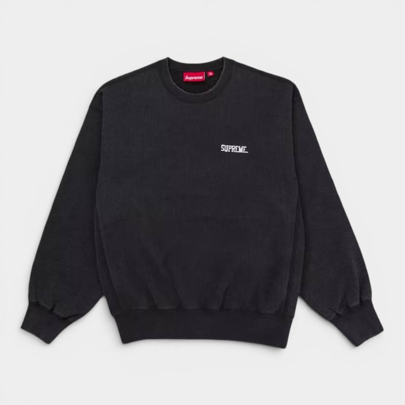 Supreme シュプリーム 2026SS Washed Crewneck ウォッシュドクルーネック　ブラック