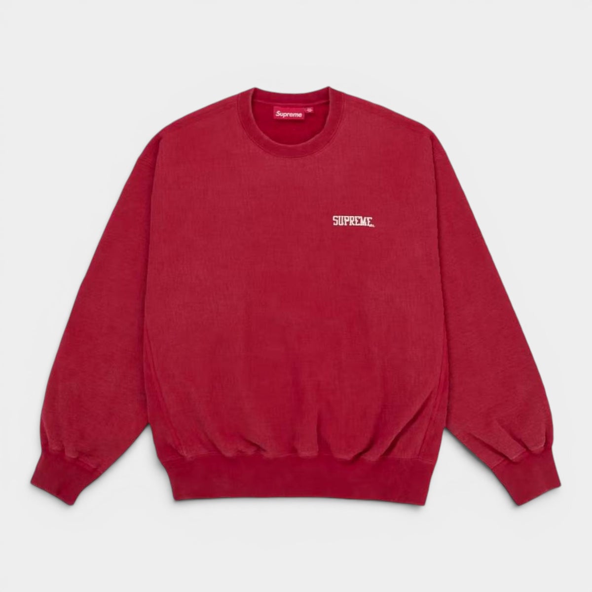  Supreme シュプリーム 2026SS Washed Crewneck ウォッシュドクルーネック　レッド