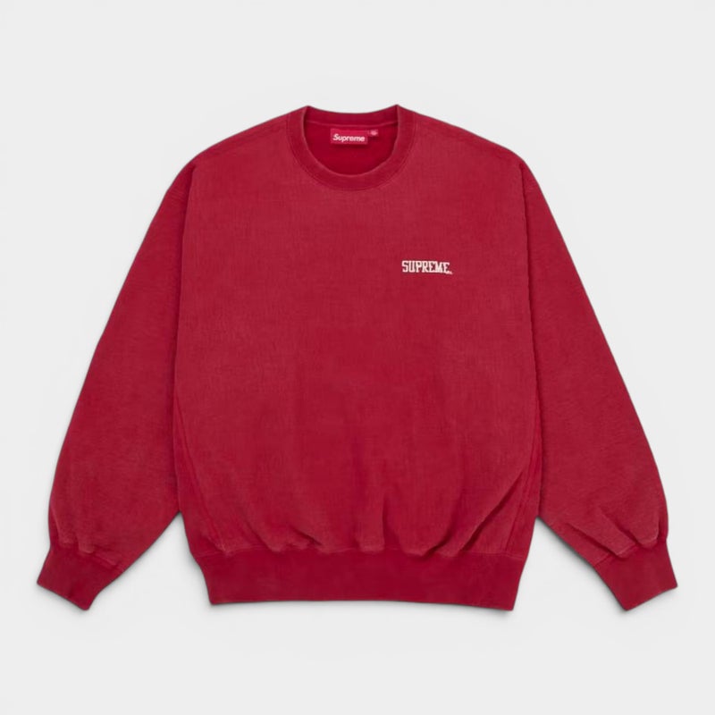  Supreme シュプリーム 2026SS Washed Crewneck ウォッシュドクルーネック　レッド