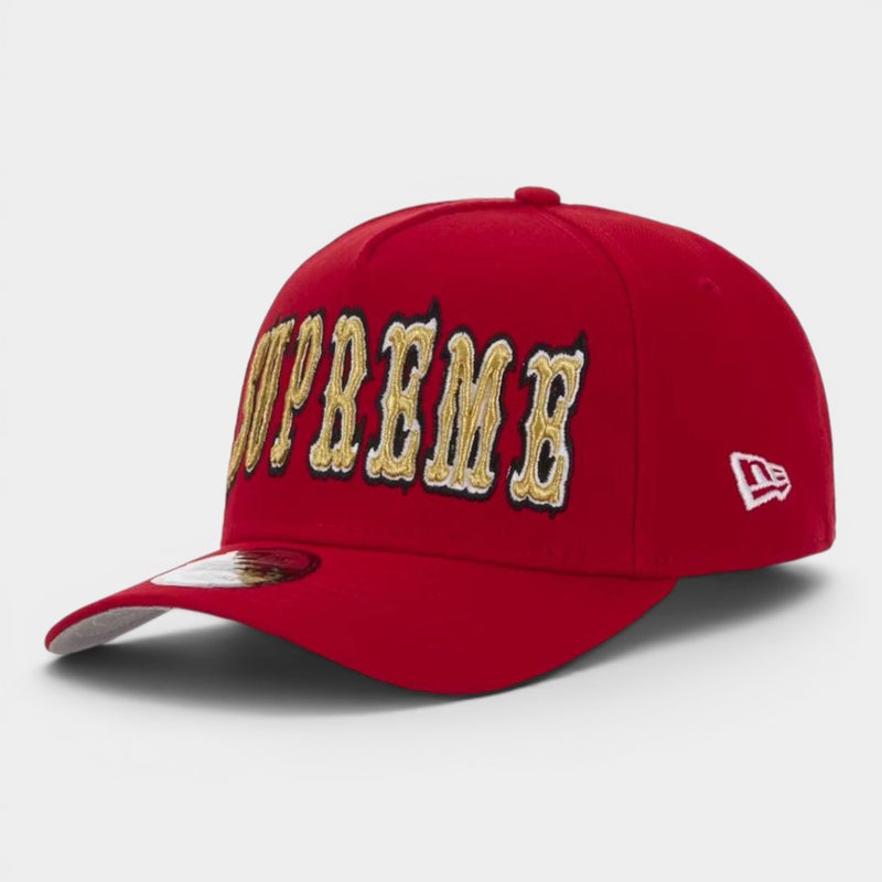 Supreme シュプリーム 2026SS Gothic Outline Adjustable New Era Cap ゴシックアウトライン アジャスタブルニューエラキャップ レッド