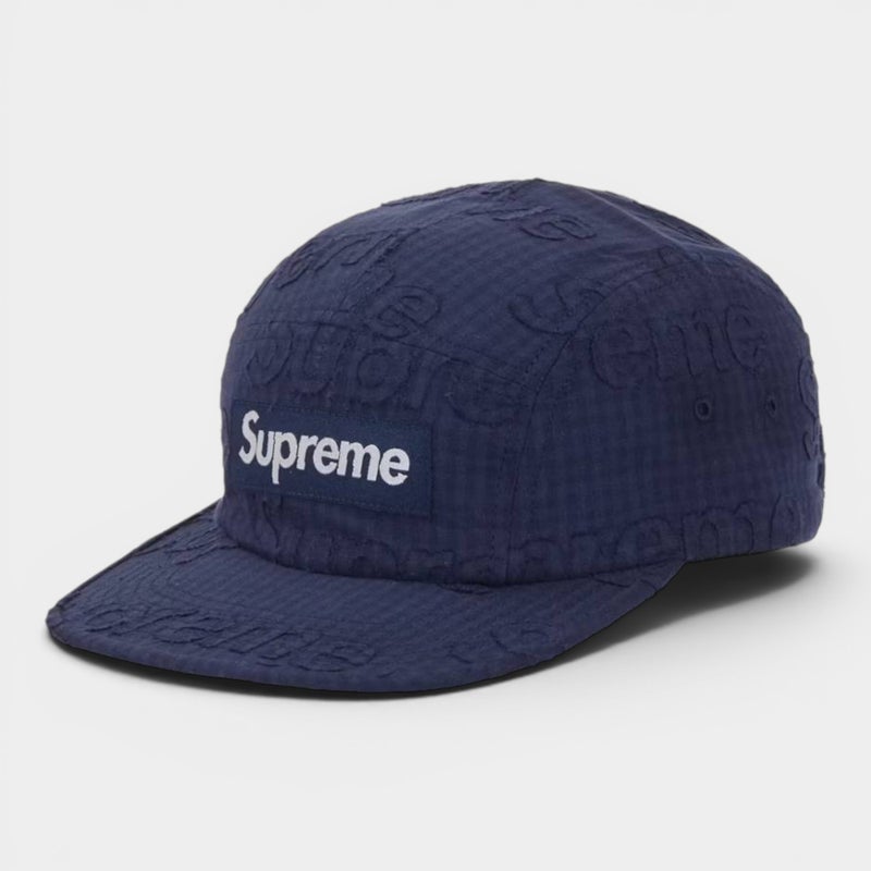  Supreme シュプリーム 2026SS Monogram Gingham Camp Cap モノグラムギンガム キャンプキャップ ネイビー
