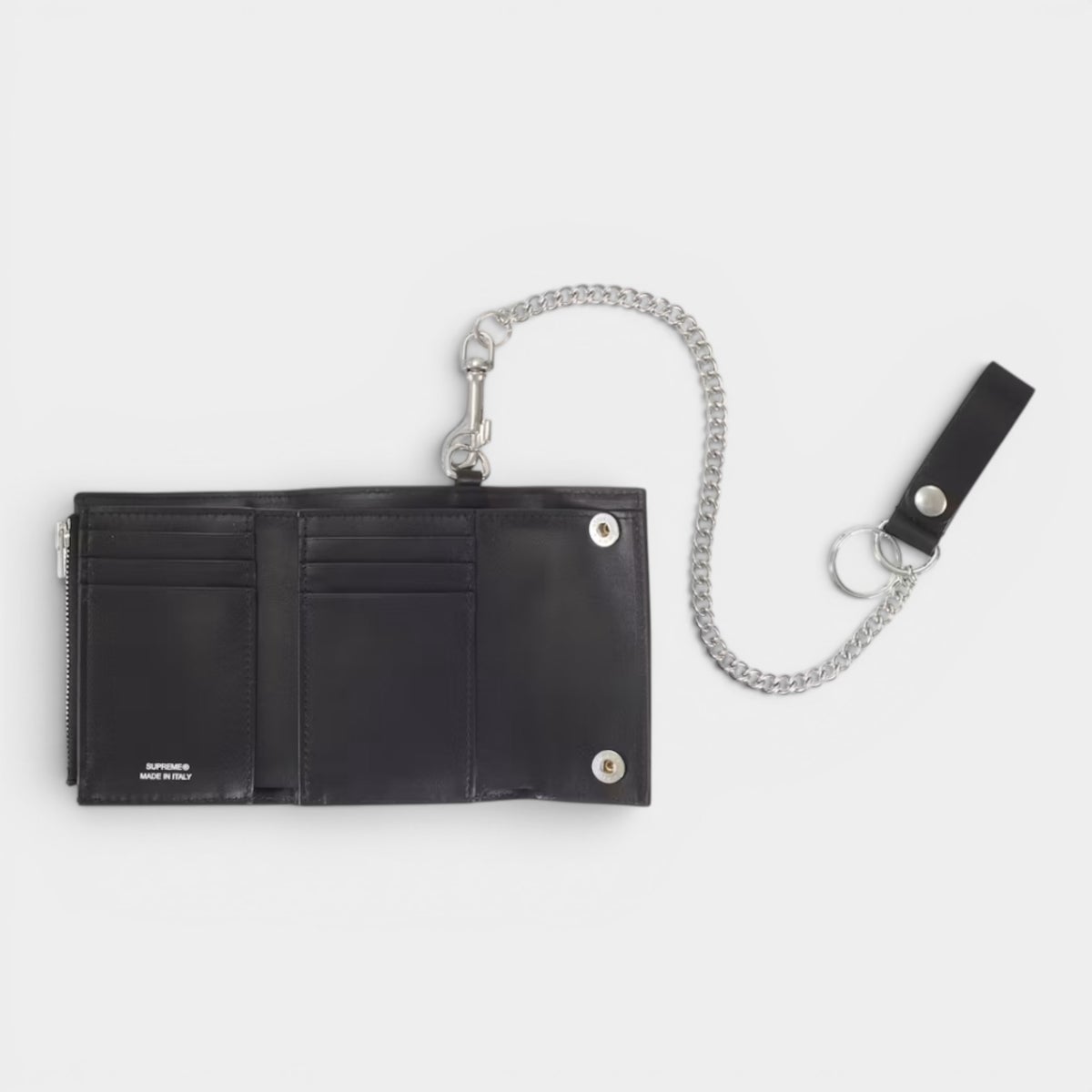 Supreme シュプリーム 2026SS Leather Chain Wallet レザー チェーンウォレット ブラック1