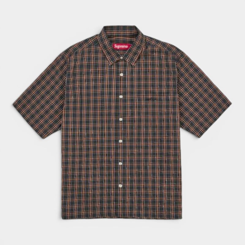 Supreme シュプリーム 2026SS Mini Plaid S/S Shirt ミニプレイド ショートスリーブシャツ ネイビー