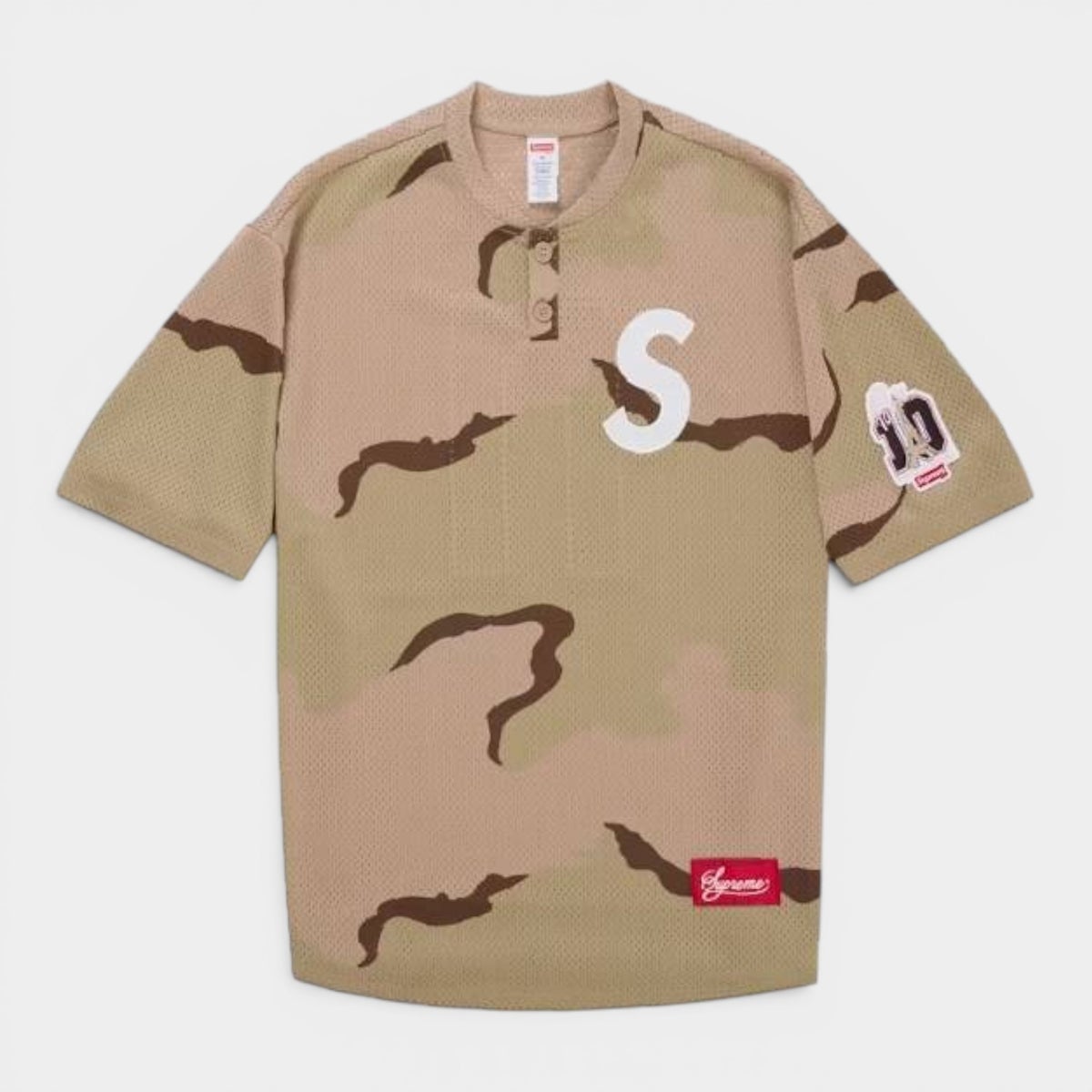 Supreme シュプリーム 2026SS Shop S Logo Baseball Henley ショップSロゴ ベースボールヘンリー デザートカモ/パリ