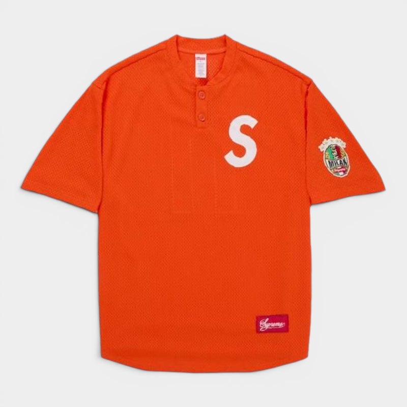 Supreme シュプリーム 2026SS Shop S Logo Baseball Henley ショップSロゴ ベースボールヘンリー オレンジ/ミラノ