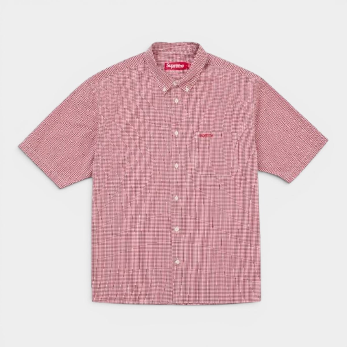  Supreme シュプリーム 2026SS Gingham S/S Shirt ギンガムショートスリーブシャツ　レッド
