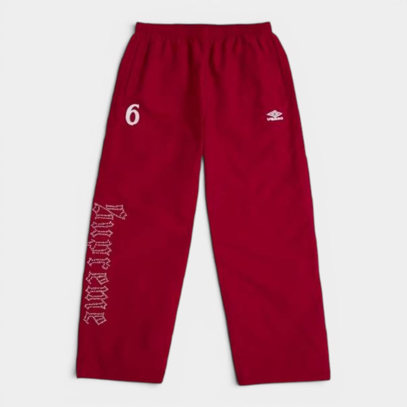 Supreme シュプリーム 2026SS Umbro Rhinestone Track Pant アンブロ ラインストーン トラックパンツ レッド