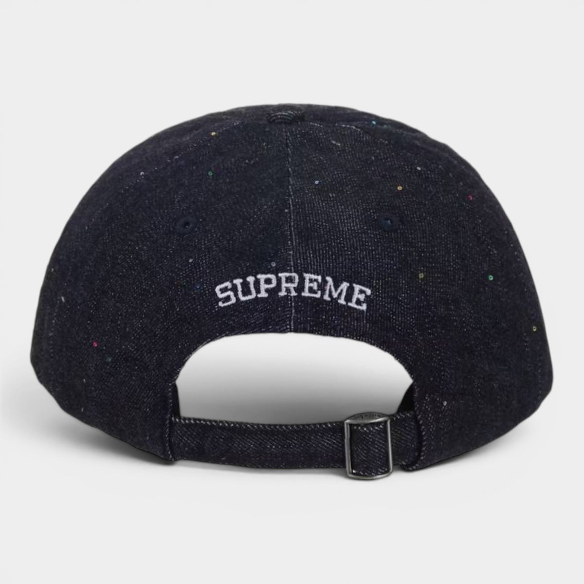Supreme シュプリーム 2026SS Sequin Denim Classic Logo 6-Panel　シークインデニム クラシックロゴ 6パネルキャップ ブラック1