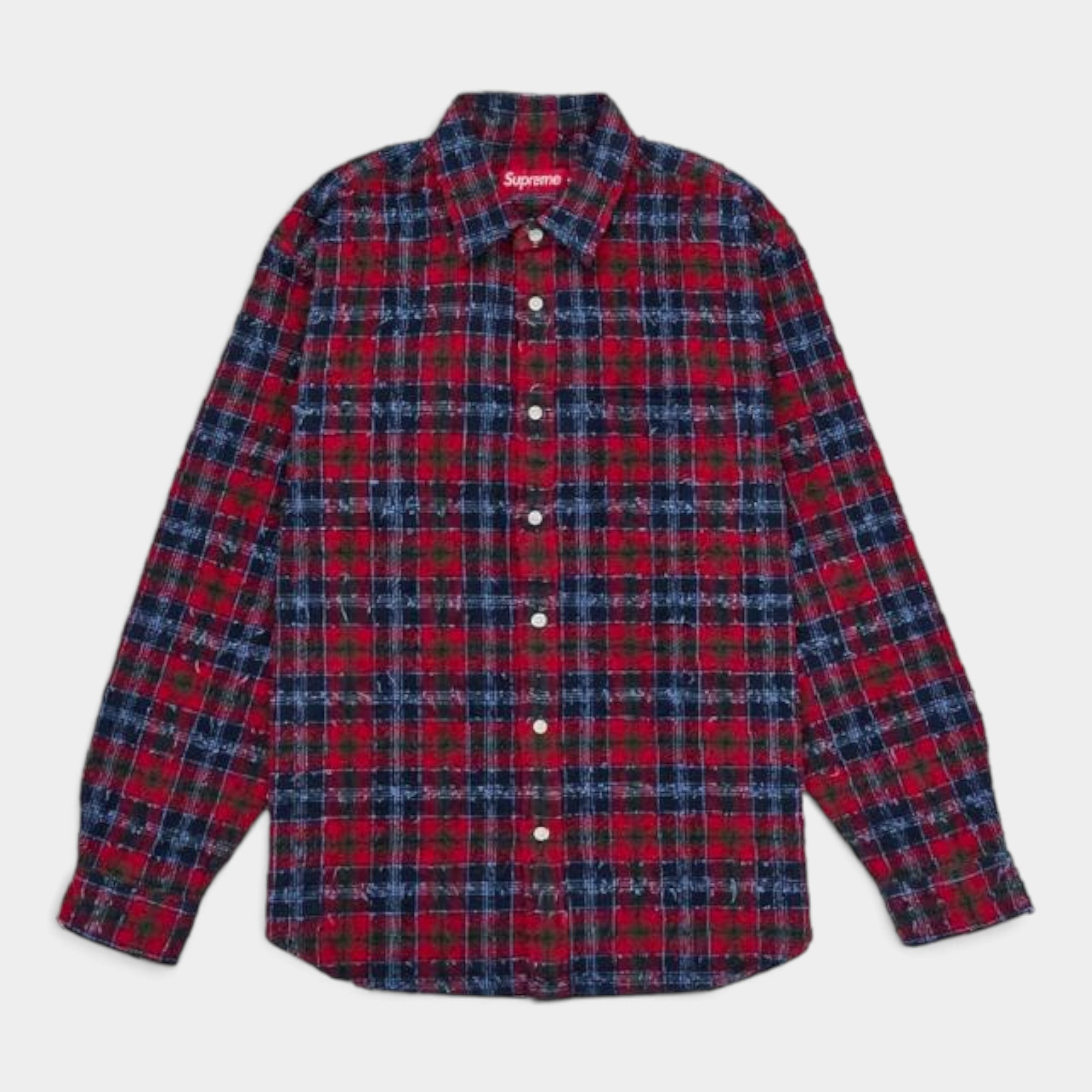 Supreme シュプリーム 2026AW Frayed Textured Plaid Shirt フレイド