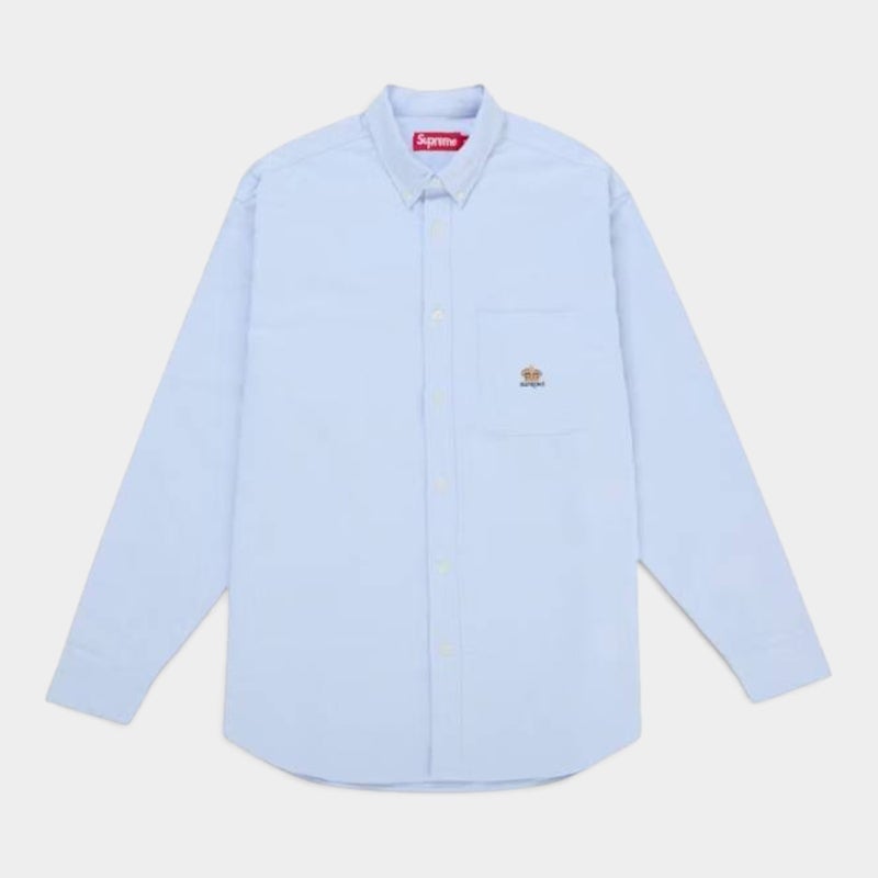 Supreme シュプリーム 2026AW Loose Fit Flannel Oxford Shirt ルーズフィットフランネル オックスフォードシャツ　ライトブルー