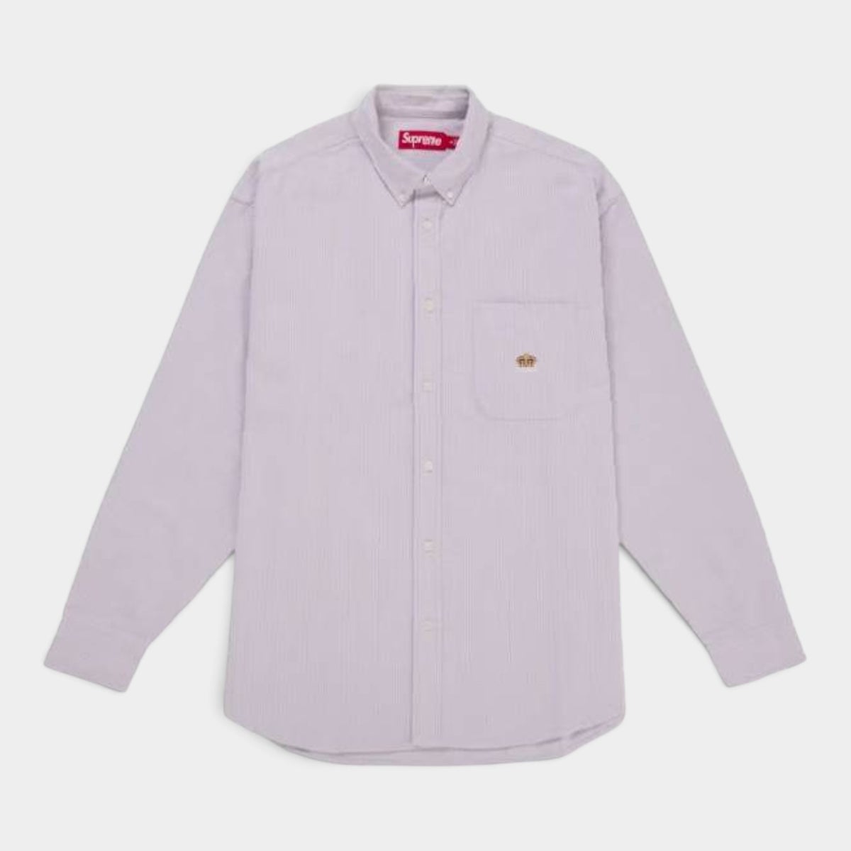 Supreme シュプリーム 2026AW Loose Fit Flannel Oxford Shirt ルーズフィットフランネル オックスフォードシャツ　ラベンダーストライプ