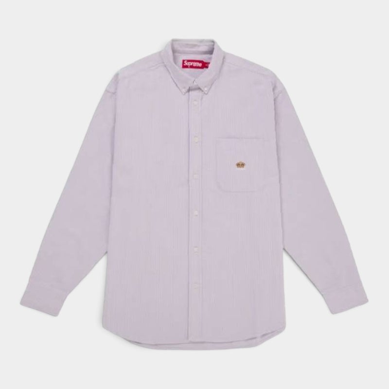 Supreme シュプリーム 2026AW Loose Fit Flannel Oxford Shirt ルーズフィットフランネル オックスフォードシャツ　ラベンダーストライプ