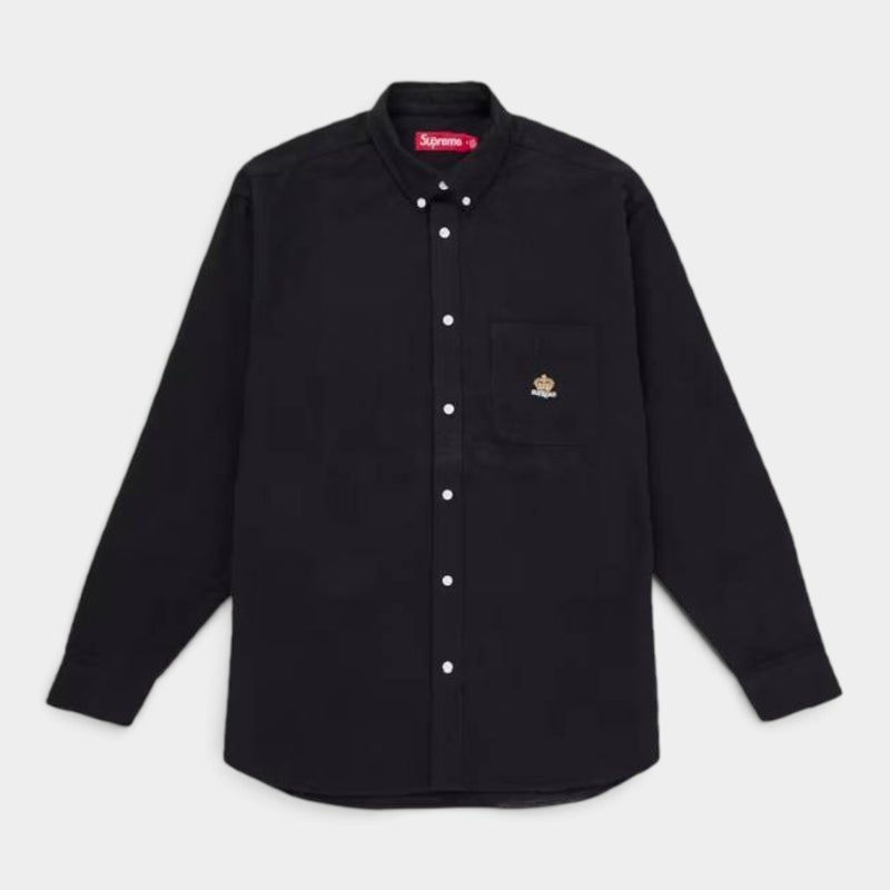 Supreme シュプリーム 2026AW Loose Fit Flannel Oxford Shirt ルーズフィットフランネル オックスフォードシャツ　ブラック
