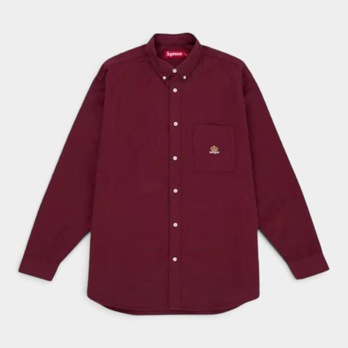 Supreme シュプリーム 2026AW Loose Fit Flannel Oxford Shirt ルーズフィットフランネル オックスフォードシャツ　バーガンディ