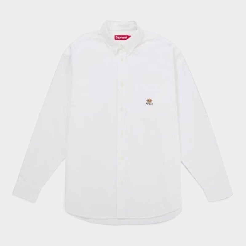 Supreme シュプリーム 2026AW Loose Fit Flannel Oxford Shirt ルーズフィットフランネル オックスフォードシャツ　ホワイト