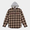  Supreme シュプリーム 2026AW Appliqué Hooded Flannel Shirt　アップリケフーデッド フランネルシャツ　ブラウン