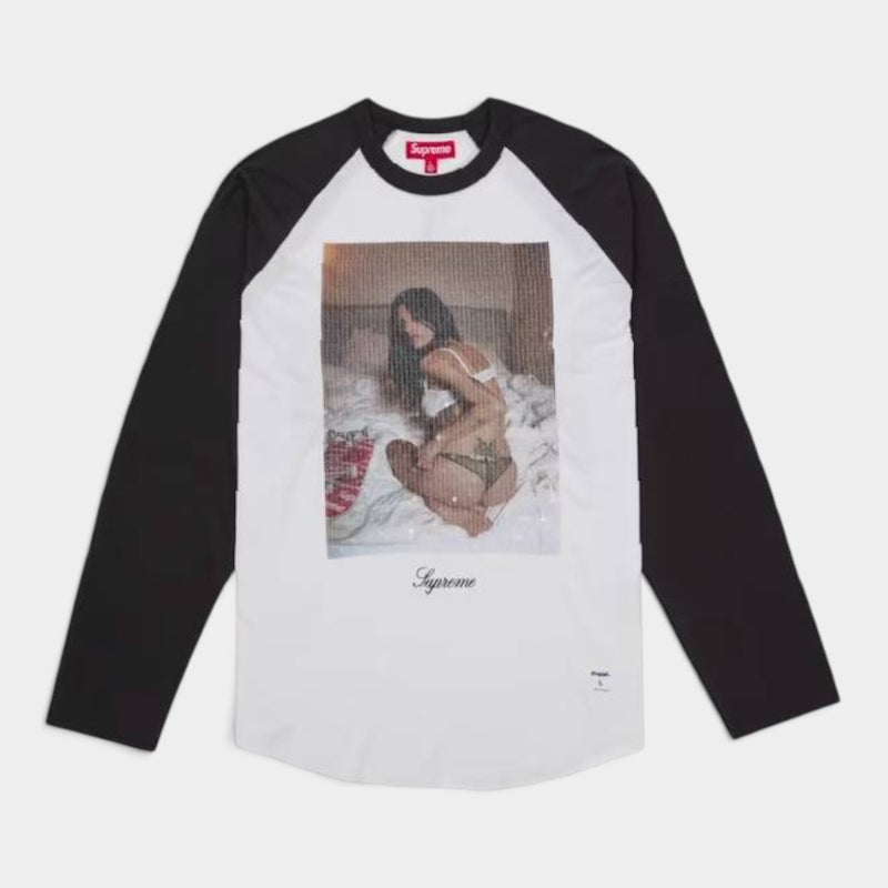  Supreme シュプリーム 2026AW Larry Clark Sequin Raglan L/S Top　ラリークラーク シークインラグランロングスリーブトップTシャツ ブラック