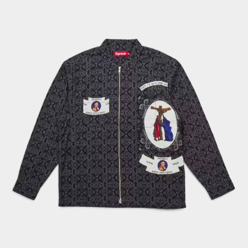 Supreme シュプリーム 2026AW Devotion Flannel Zip Up Shirt ディヴォーション フランネルジップアップシャツ ブラック