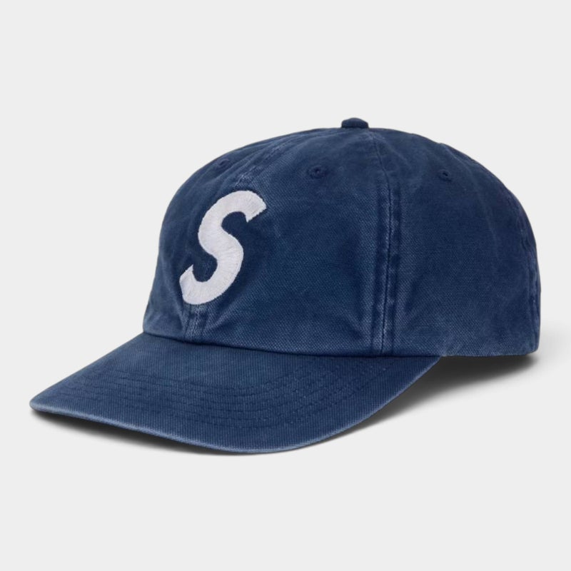 Supreme シュプリーム 2026AW Washed Canvas S Logo 6-Panel Cap ウォッシュドキャンバス Sロゴ 6パネル キャップ ネイビー　
